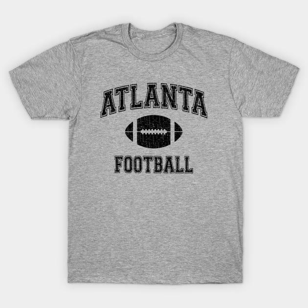 Atlanta Football - distressed, American Football Sport Design T-Shirt by Webdango